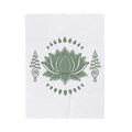 Lotus Blossom Blanket Boho Chic Meditation Gift Women Sketch Blanket Waterlily Blanket Hippie Enthusiast Drawing Design Simple Sacred Geometry