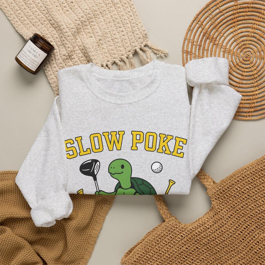 Turtle Golf Sweatshirt Golf Animal Gift Women Cartoon Sweatshirt Golfer Sweatshirt Golfer Fan Toon Sweatshirt Wildlife Graphic Retro Golf Ball Sweatshirt