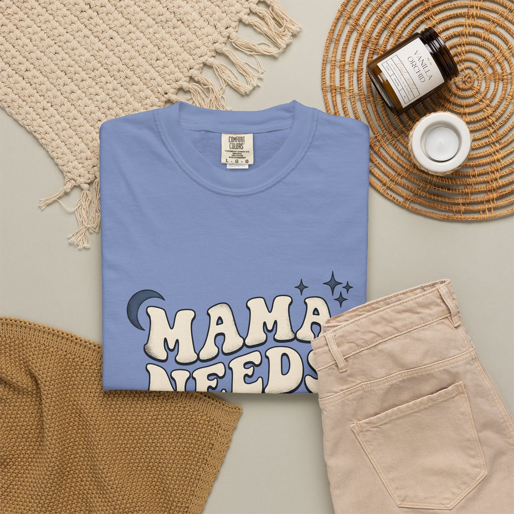 Large Bubble Text T-Shirt Moms Pajamas Gift Women Throwback T-Shirt Bubble Letter T-Shirt Motherhood Fan Retro Style T-Shirt Sleepwear Graphic