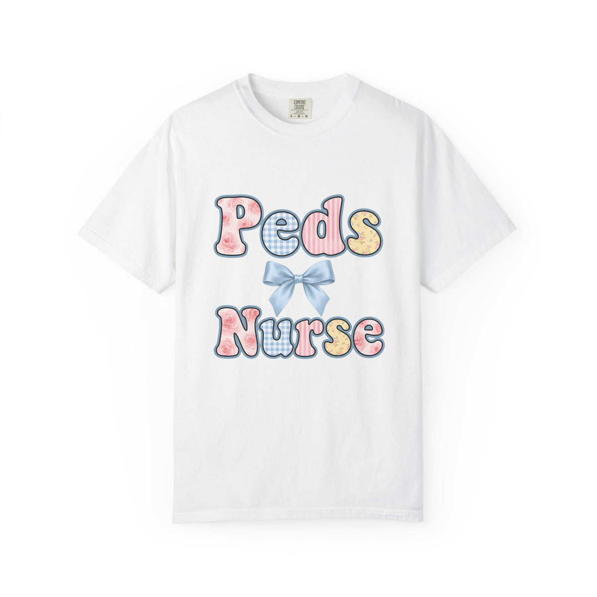 Botanical Letters T-Shirt Nurse Garden Gift Women Charming T-Shirt Alphabet T-Shirt Nursing Enthusiast Whimsical T-Shirt Gardening Graphic Hand