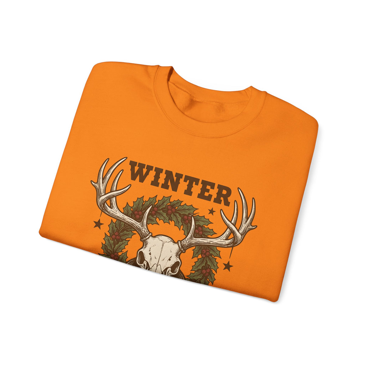 Antler Skull Sweatshirt Christmas Frost Gift Women Throwback Sweatshirt Deer Skull Sweatshirt Xmas Fan Holiday Sweatshirt Frosty Graphic Cartoon Pine Wreath