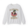 Penguin Treat Sweatshirt Christmas Funny Gift Women Sketch Sweatshirt Penguin Snack Sweatshirt Xmas Fan Doodle Sweatshirt Humor Graphic Hand Drawn Tea Cup