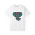 Elephant Head T-Shirt Boho Animal Gift Women Boho T-Shirt Pachyderm T-Shirt Hippie Fan Boho Chic T-Shirt Wildlife Graphic Mandala Floral Pattern