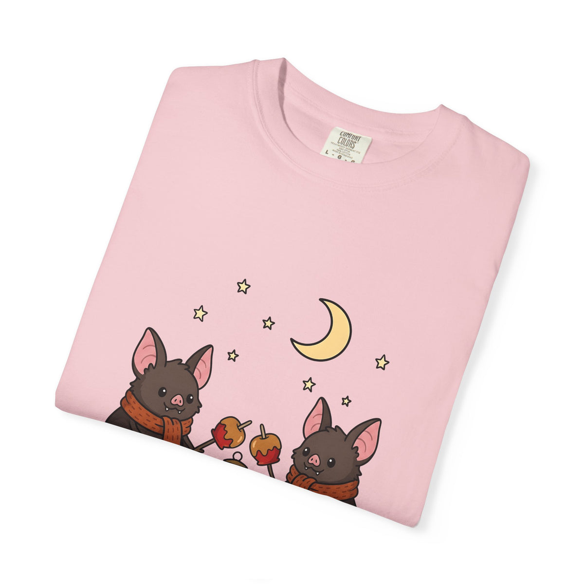 Bat Drawing T-Shirt Halloween Creatures Gift Women Charming T-Shirt Bat T-Shirt Spooky Fan Cartoon T-Shirt Monster Graphic Animated Gourd T-Shirt