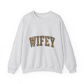 Leopard Pattern Letters Sweatshirt Moms Bridal Gift Women Strong Sweatshirt Alphabet Sweatshirt Motherhood Enthusiast Bold Sweatshirt Wedding Graphic Vintage