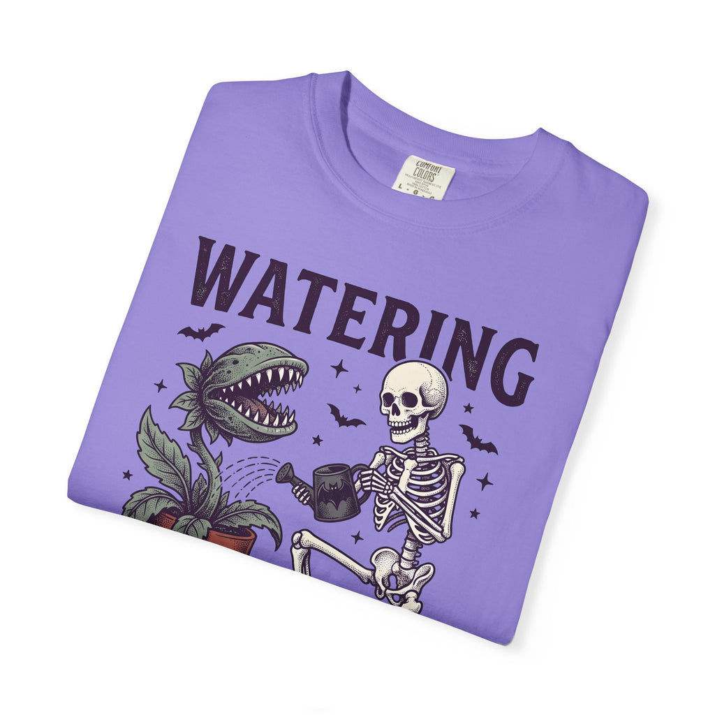 Skeleton Plant Halloween Spooky Gift Vintage Bone Plant T-Shirt