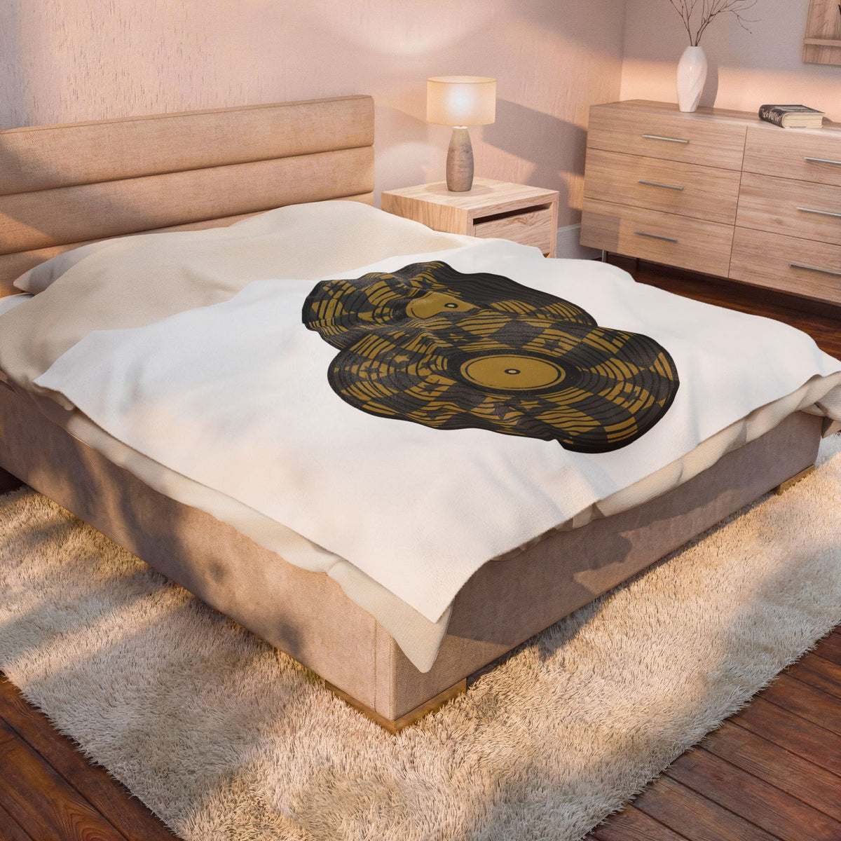 Record Albums Blanket Mom Instruments Gift Women Old School Blanket Vinyl Records Blanket