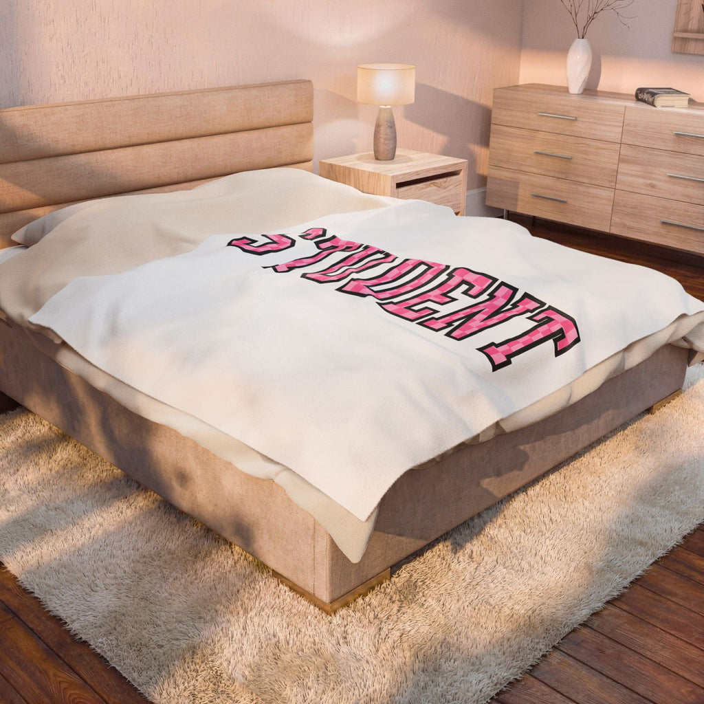 Scholar Writing Blanket Student Study Gift Women Varsity Blanket Academic Blanket Learner Enthusiast Letterman Blanket Learning Graphic Clear