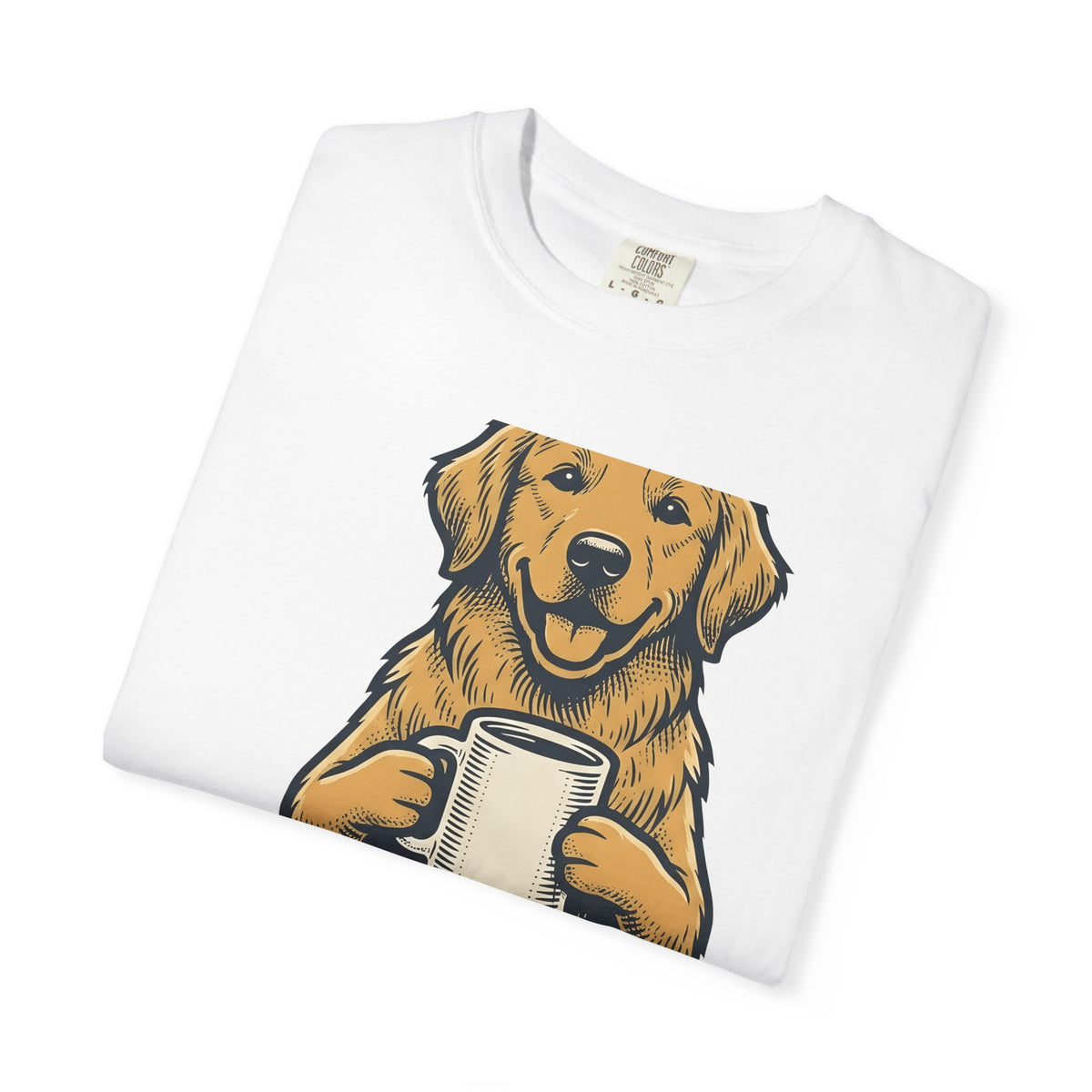 Golden Retriever Dog Coffee Gift Vintage Retriever Dog Fan Puppy Coffee Hand Drawn Coffee T-Shirt