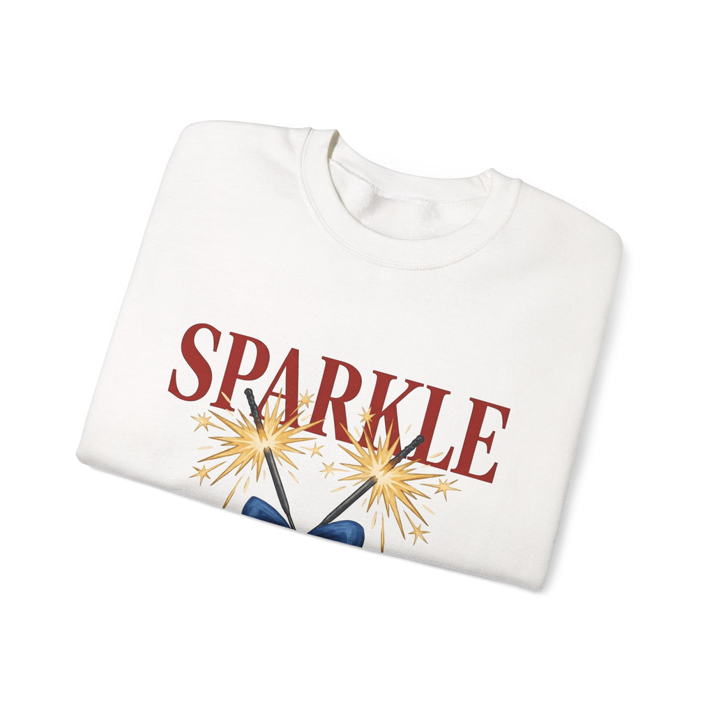 Sparkler Bow Sweatshirt 4th Of July America Gift Women Hand Painted Sweatshirt Sparkler Sweatshirt Independence Day Fan Painted Sweatshirt Patriotic Graphic