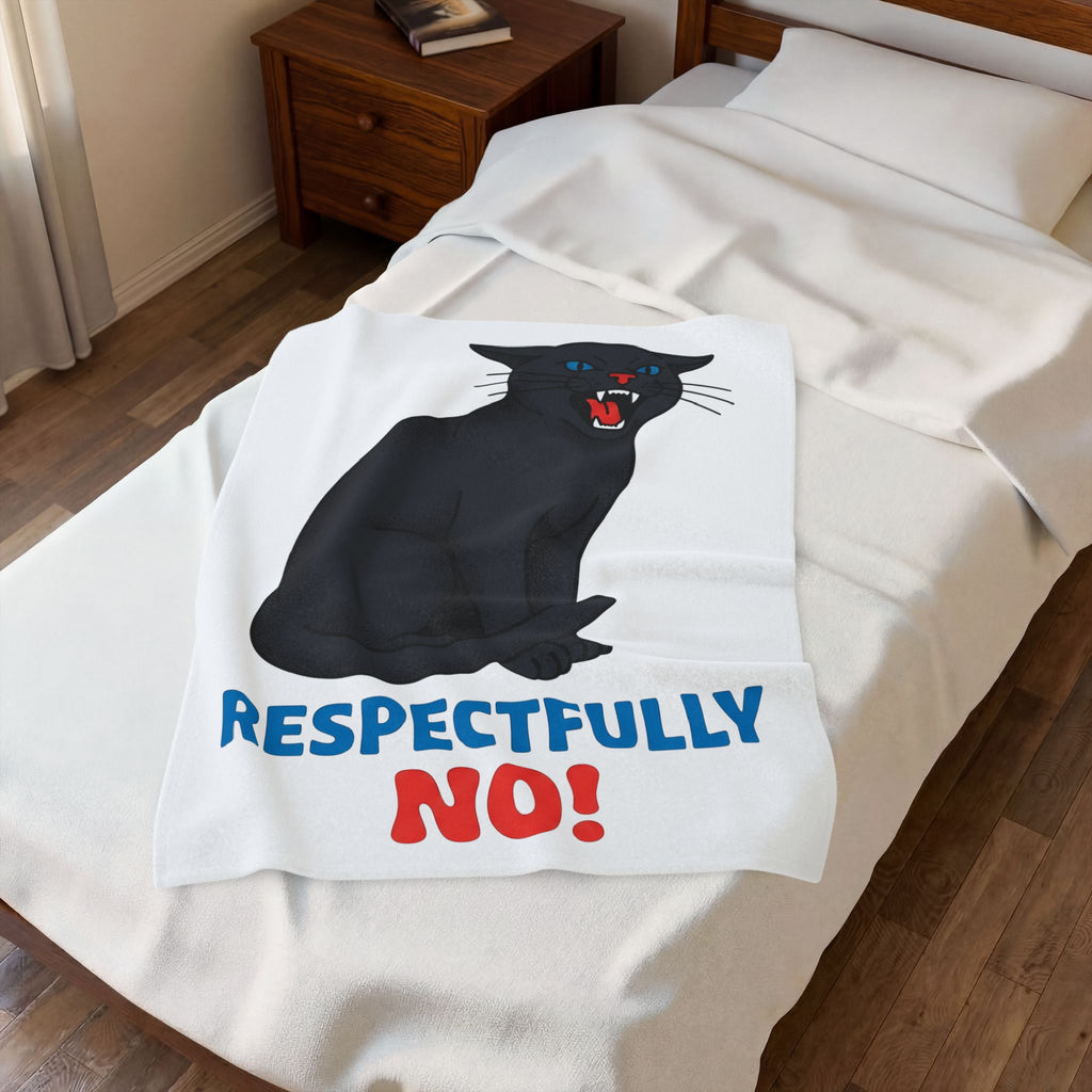 Black Cat Blanket Cat Humor Gift Women Bold Graphic Blanket Cat Blanket Cat Fan Graphic Blanket Funny Graphic Retro Fangs Blanket
