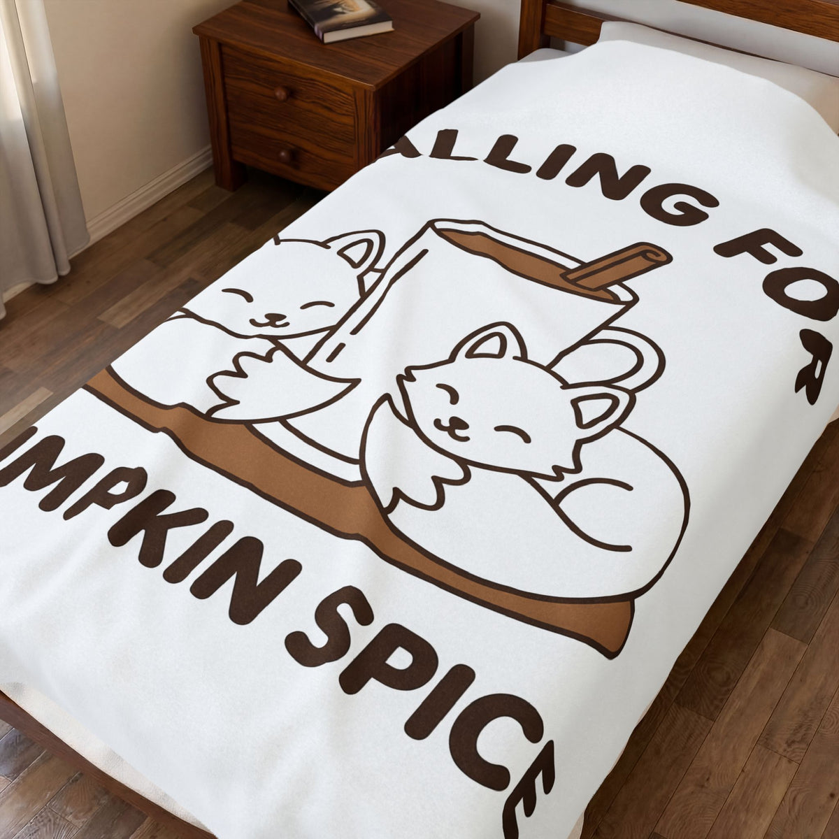 Fox Coffee Cup Blanket Coffee Animal Gift Women Cute Blanket Blanket Blanket Coffee Fan Coffee Blanket Graphic Kawaii Blanket Minimalist Cinnamon Stick