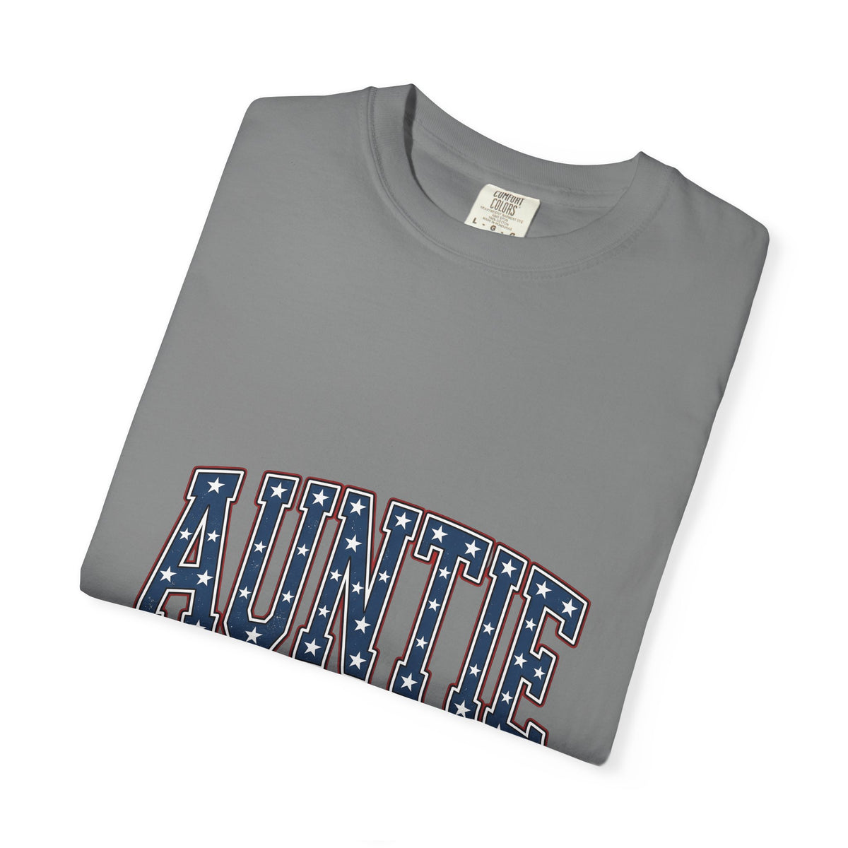 Curved College Lettering T-Shirt 4th Of July Relatives Gift Women American T-Shirt Monogram T-Shirt Independence Day Enthusiast Vintage T-Shirt