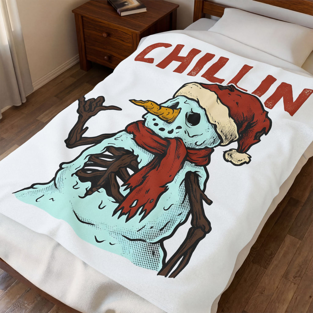 Skull Snowman Blanket Christmas Cold Gift Women Comic Blanket Skeleton Snowman Blanket Xmas Fan Cartoon Blanket Frosty Graphic Retro Christmas Hat