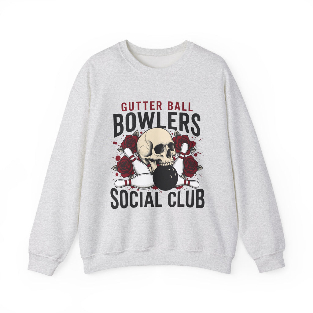 Skull Bowling Pins Sweatshirt Bowling Humor Gift Women Tattoo Sweatshirt Bowling Pin Sweatshirt Bowling Fan Traditional Sweatshirt Funny Graphic Vintage Roses