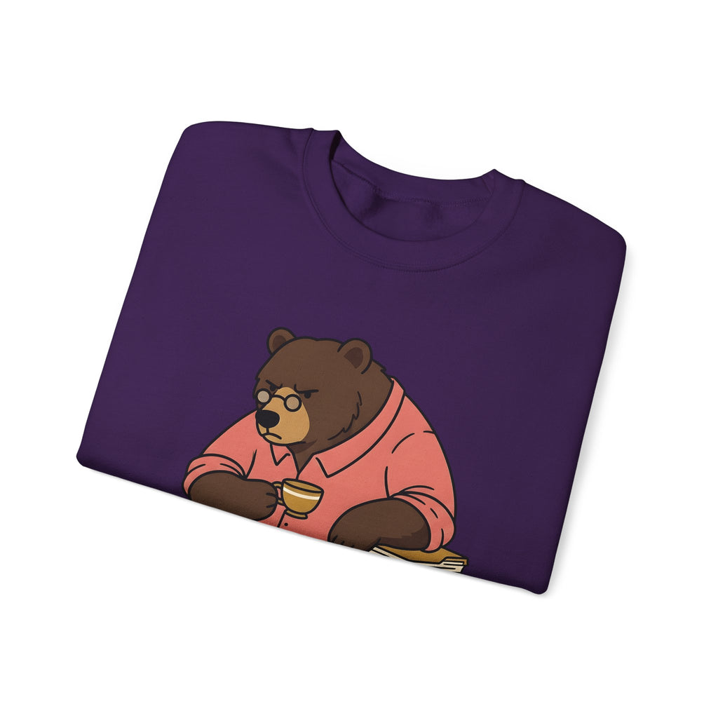 Bear Mocha Sweatshirt Teachers Caffeine Gift Women Illustration Sweatshirt Mocha Sweatshirt Educator Enthusiast Drawing Sweatshirt Caffeine Graphic Doodle