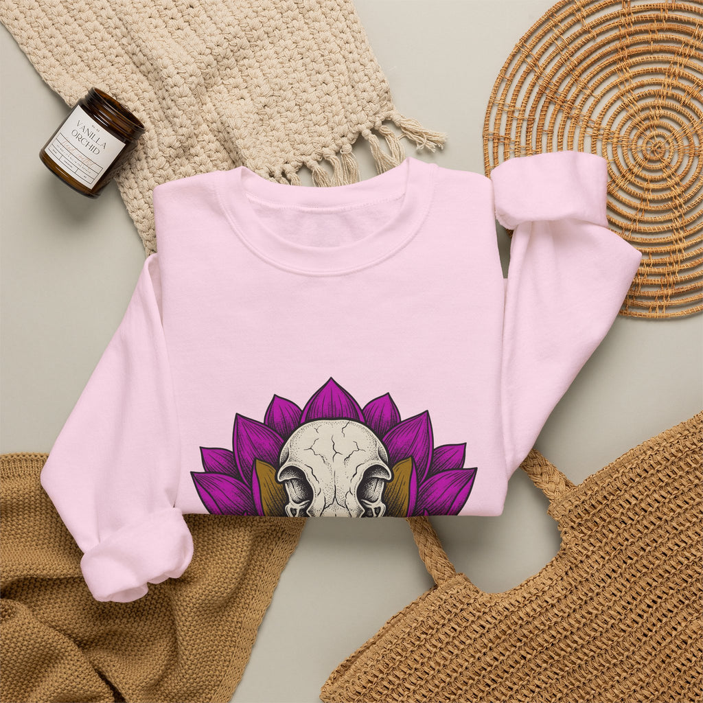 Bird Head Flower Sweatshirt Boho Chic Emo Gift Women Line Art Sweatshirt Floral Head Sweatshirt Hippie Fan Minimalist Sweatshirt Goth Graphic Classic Lotus
