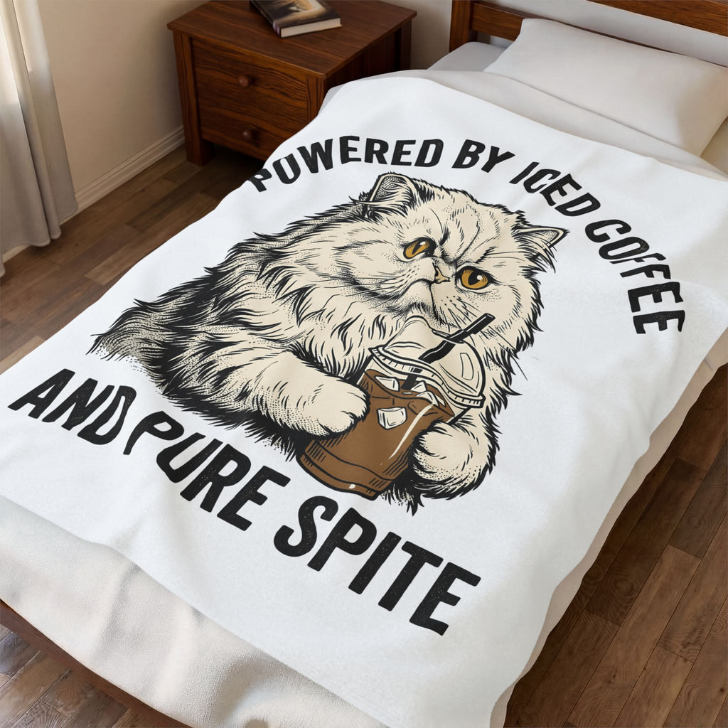 Persian Cat Coffee Blanket Coffee Animals Gift Women Hand Drawn Blanket Persian Cat Blanket Coffee Fan Illustrated Blanket Pet Graphic Vintage Iced