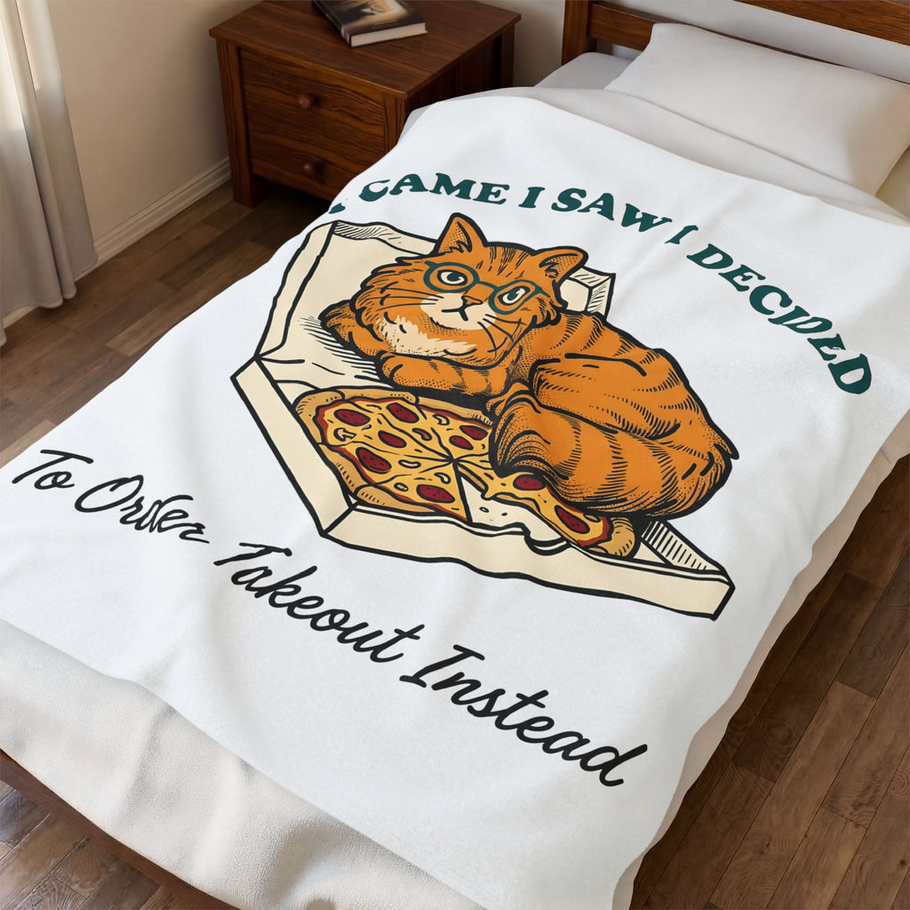 Feline Slice Blanket Cat Meals Gift Women Retro Blanket Cat Blanket Cat Fan Vintage Blanket Dinner Graphic Throwback Eyewear Blanket