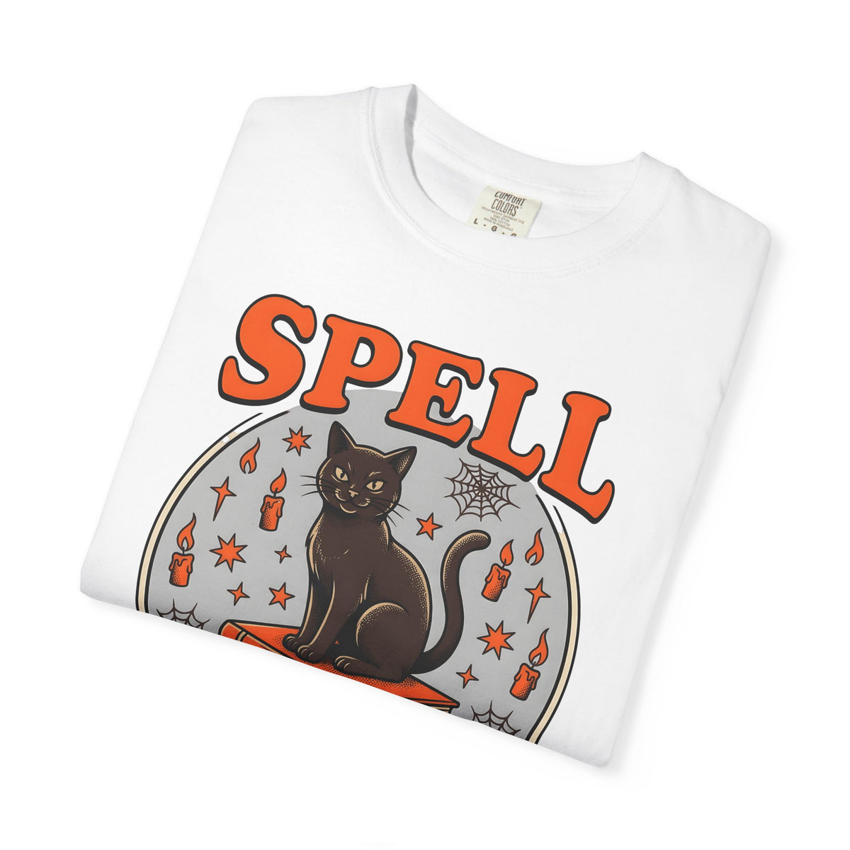 Black Cat T-Shirt Halloween Witchcraft Gift Women Vintage T-Shirt Cat T-Shirt Horror Fan Occult Graphic T-Shirt Retro Spell