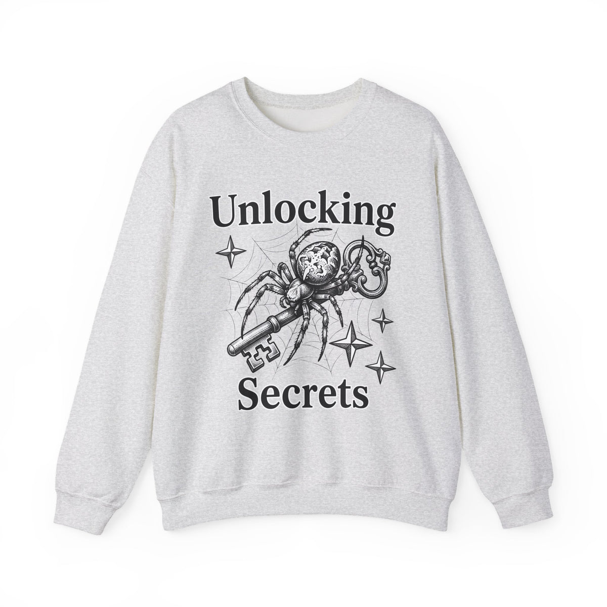 Spider Pendant Sweatshirt Halloween Magic Gift Women Spooky Sweatshirt Spider Necklace Sweatshirt Horror Fan Creepy Art Sweatshirt Mystical Graphic Sketch