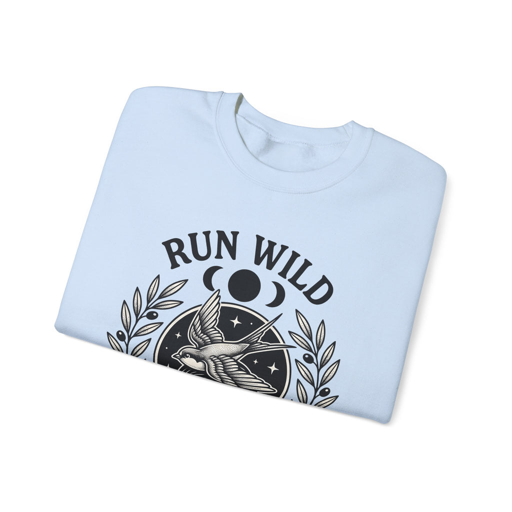 Female Bird Illustration Sweatshirt Sports Activities Jogging Gift Women Hippie Sweatshirt Bird Sweatshirt Athlete Enthusiast Bohemian Sweatshirt Runner