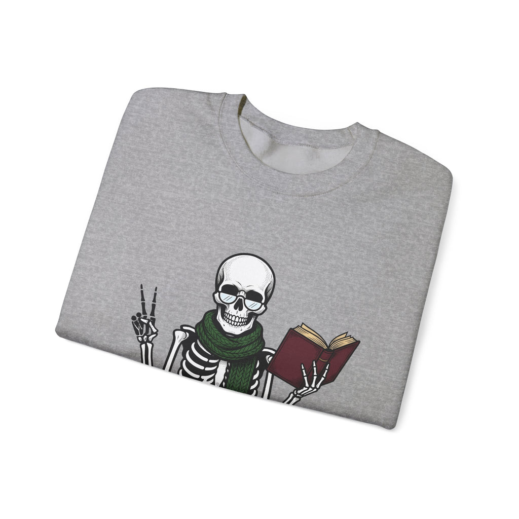 Skull Story Sweatshirt Funny Fall Gift Women Cartoon Sweatshirt Skull Sweatshirt Humor Fan Comic Sweatshirt Autumn Graphic Classic Wild Mushrooms Sweatshirt