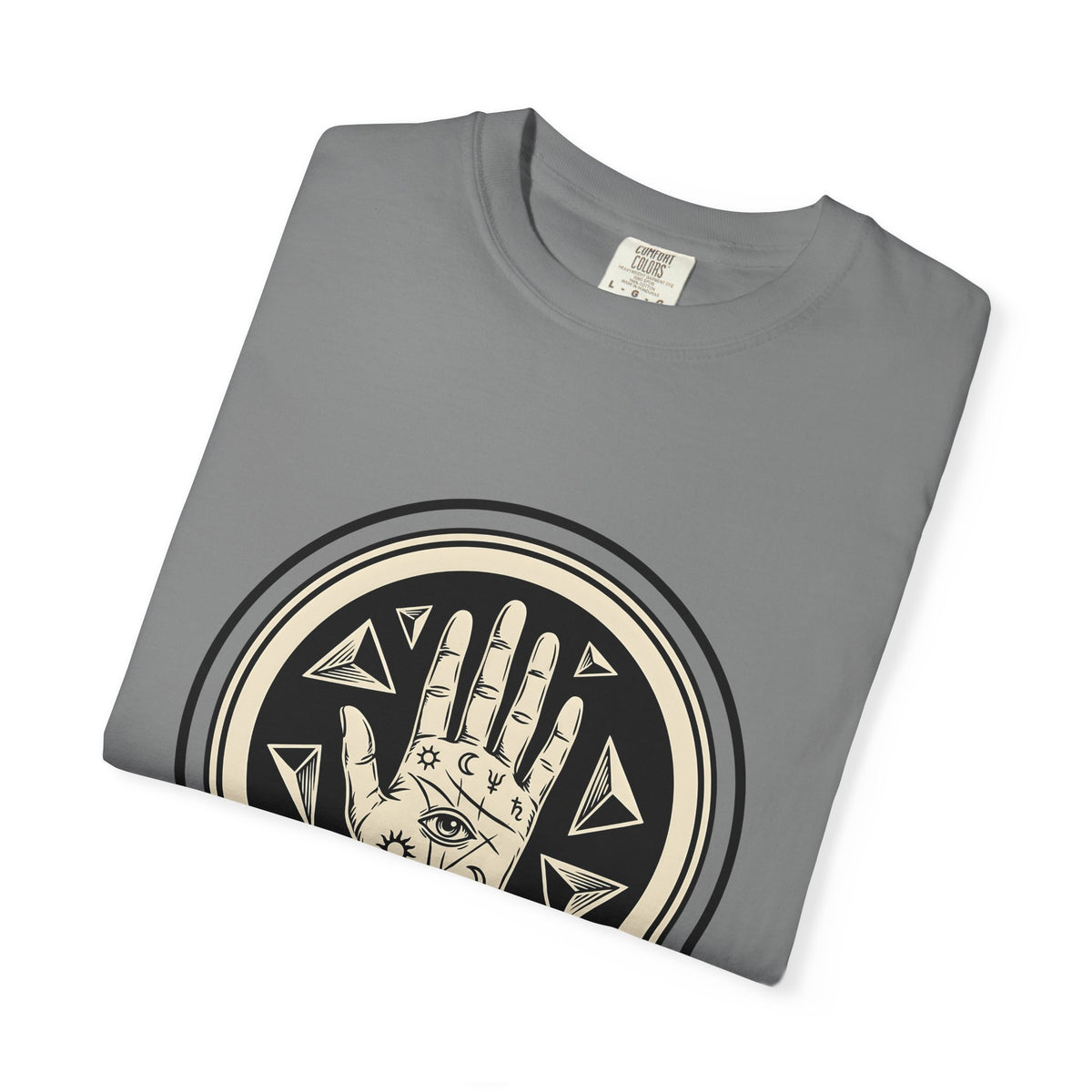 Enchanted Hand T-Shirt Mystical Esoteric Gift Women Folk T-Shirt Magical Hand T-Shirt Occult Fan Primitive T-Shirt Mystical Graphic Antique Polygon