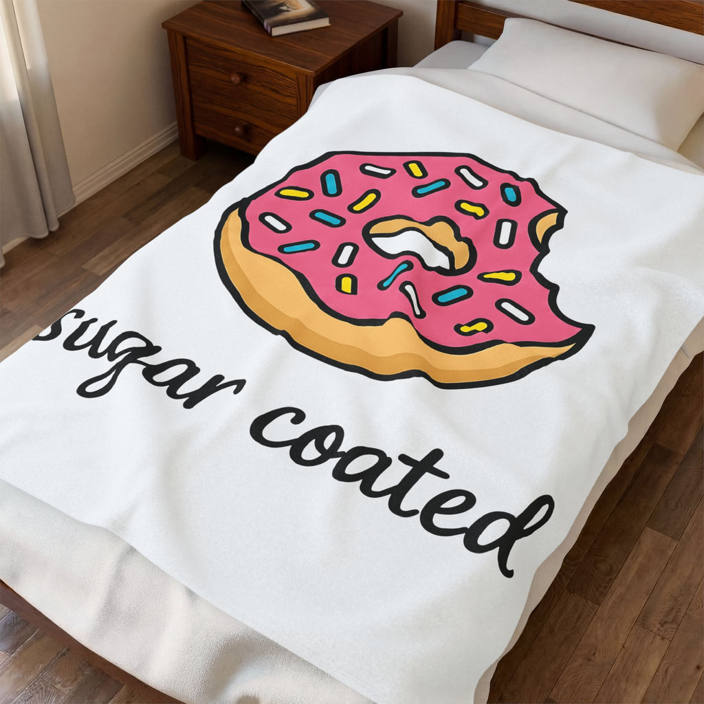 Donut Drawing Blanket Desserts Cuisine Gift Women Charming Blanket Doughnut Blanket Pastry Fan Cartoon Blanket Food Graphic Animation Candy Blanket