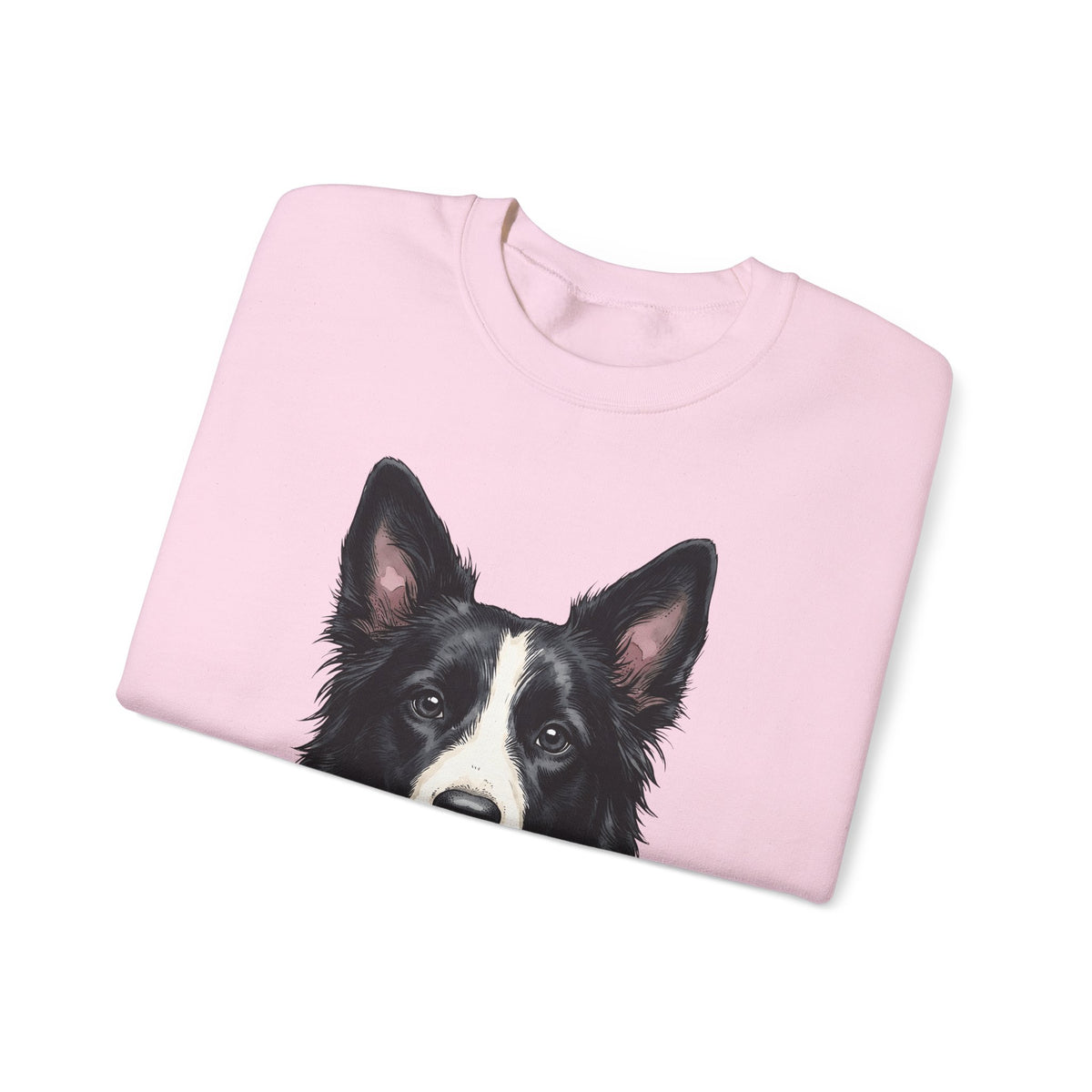 Border Collie Puppy Sweatshirt Dog Pets Gift Women Line Art Sweatshirt Puppy Sweatshirt Dog Fan Collie Sweatshirt Animal Graphic Hand Drawn Woven Collar Sweatshirt