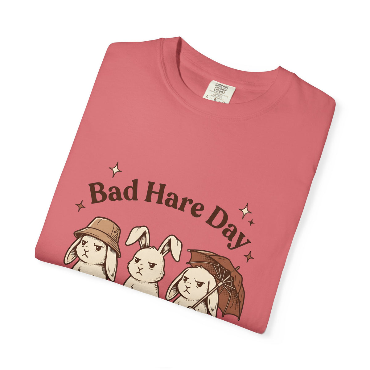Moody Rabbits T-Shirt Funny Pets Gift Women Animation T-Shirt Bunny T-Shirt Humor Fan Cartoon T-Shirt Animal Graphic Classic Rainshade T-Shirt