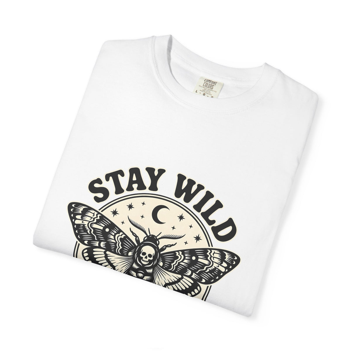Moth Skull T-Shirt Boho Chic Celestial Gift Women Gothic T-Shirt Insect T-Shirt Bohemian Fan Dark T-Shirt Astrology Graphic Vintage Moon T-Shirt