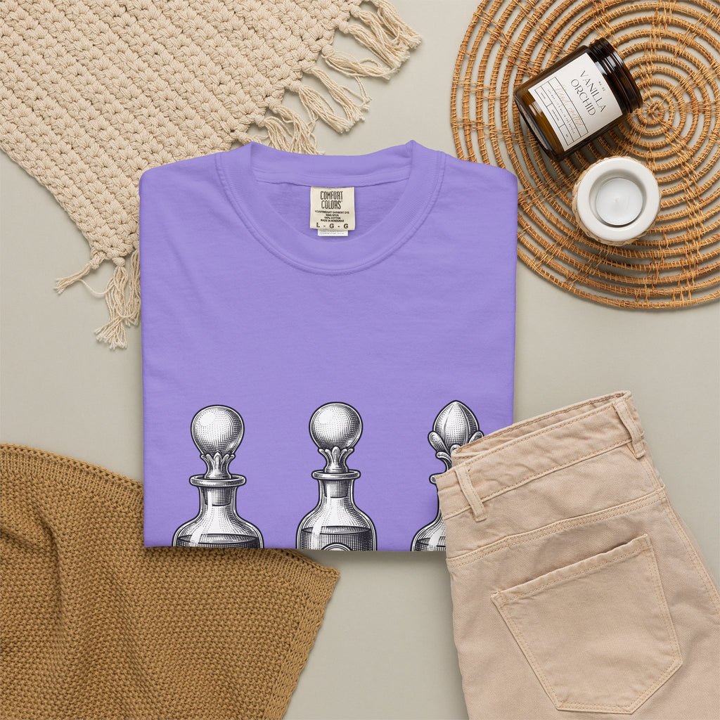 Elixir Jars T-Shirt Boho Chic Party Gift Women Hand Drawn T-Shirt Apothecary Jars T-Shirt Bohemian Fan Illustrated T-Shirt Rave Graphic Macabre