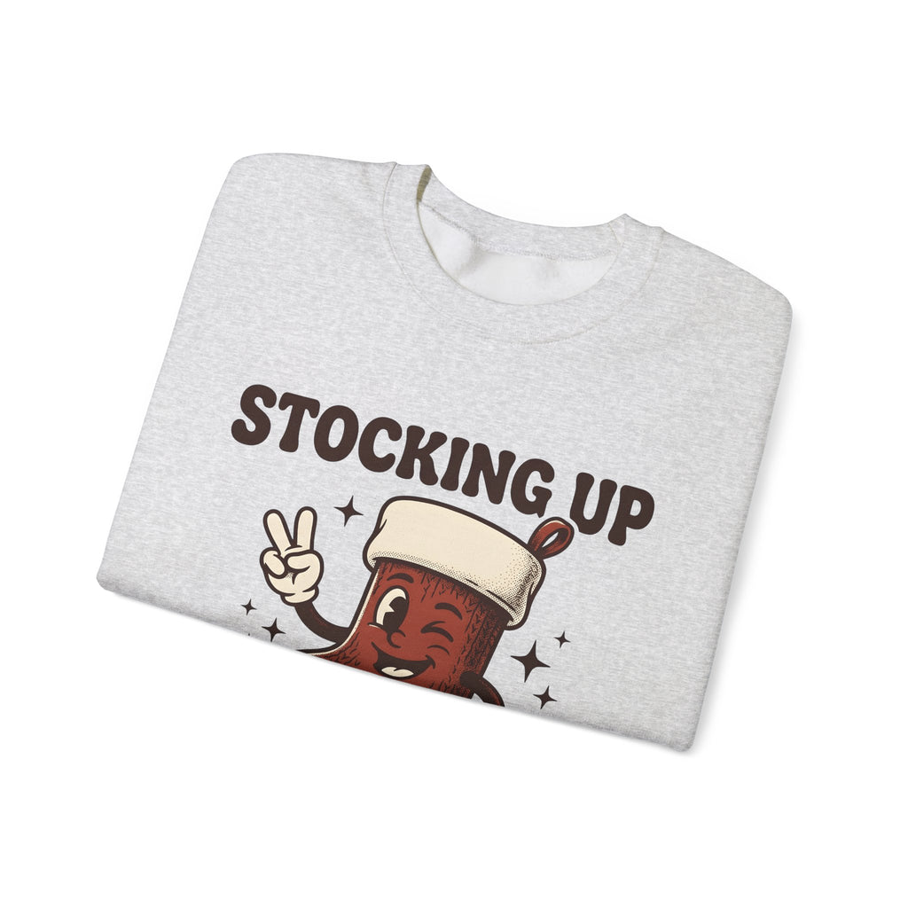 Christmas Stocking Character Christmas Humor Gift Vintage Stocking Holder Christmas Fan Retro Sweatshirt