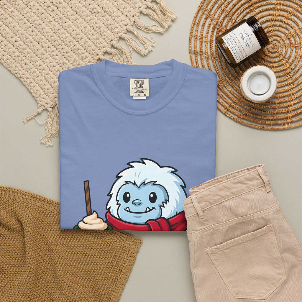 Abominable Snowman Christmas Holiday Gift Comic Yeti Xmas Fan Cartoon Holiday Chibi T-Shirt