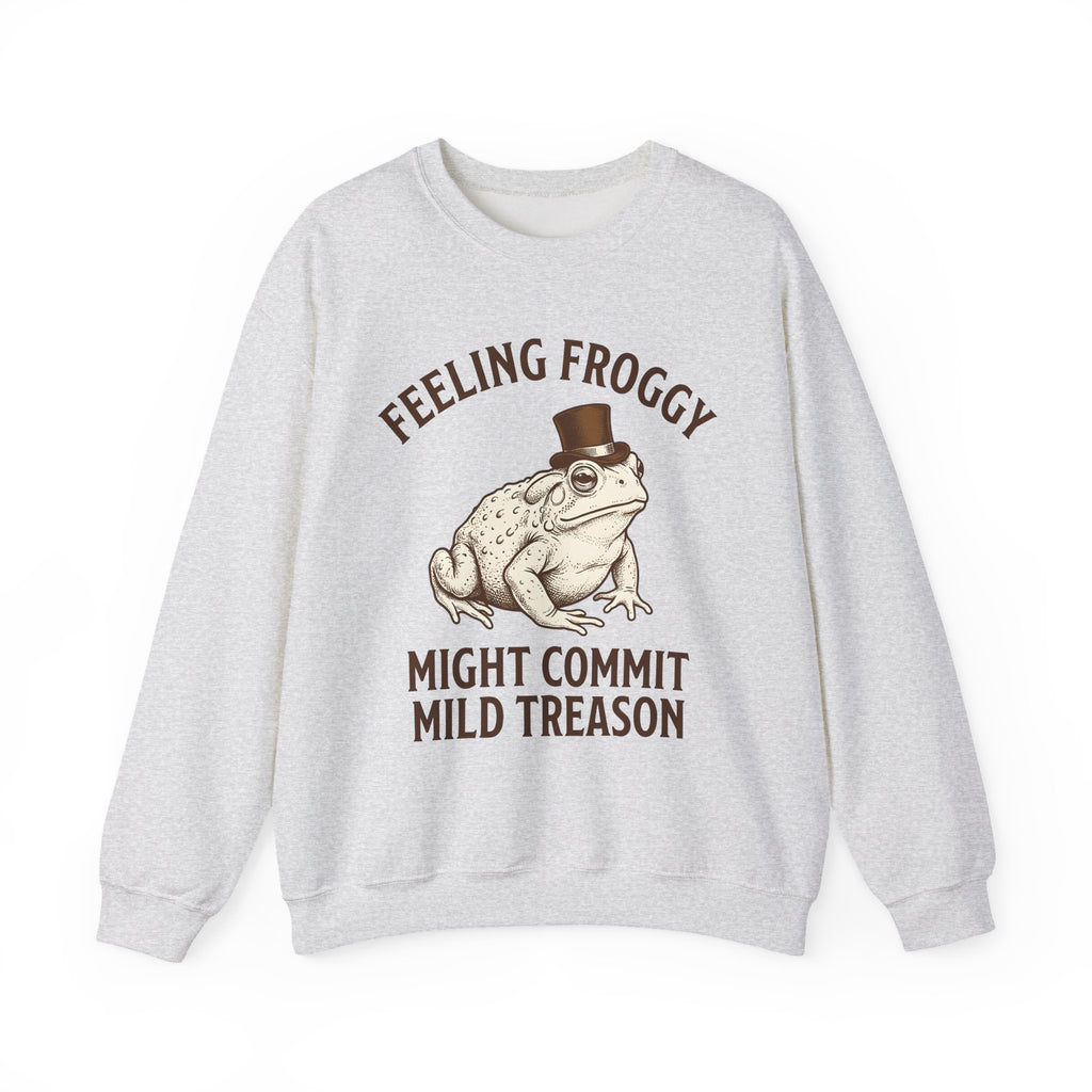 Toad Top Hat Sweatshirt Funny Animal Gift Women Vintage Sweatshirt Frog Sweatshirt Humor Fan Retro Sweatshirt Creature Graphic Hand Drawn Animal Humor Sweatshirt