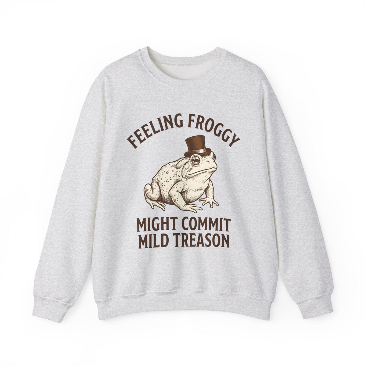 Toad Top Hat Sweatshirt Funny Animal Gift Women Vintage Sweatshirt Frog Sweatshirt Humor Fan Retro Sweatshirt Creature Graphic Hand Drawn Animal Humor Sweatshirt