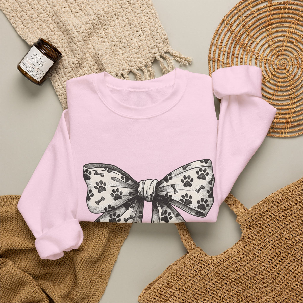 Decorative Paw Print Sweatshirt Dog Mom Creatures Gift Women Outline Sweatshirt Paw Print Sweatshirt Dog Mom Fan Minimalist Sweatshirt Animal Graphic Sleek