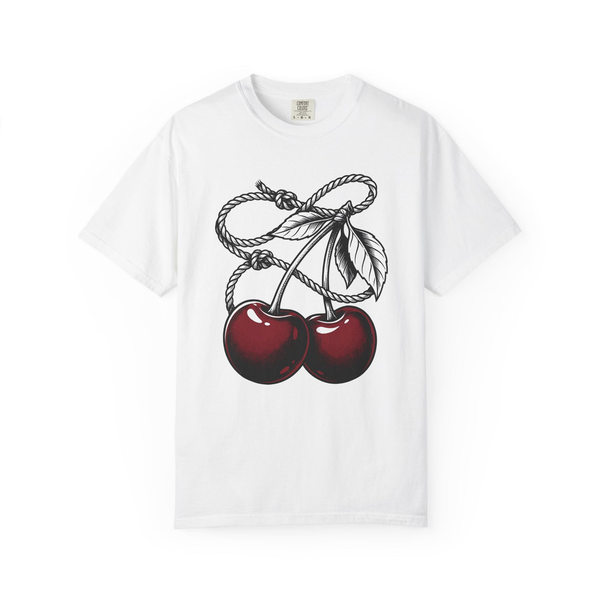Cherry Vine T-Shirt Cowgirl Ranch Gift Women Retro T-Shirt Grapevine T-Shirt Rodeo Fan Vintage T-Shirt Farmhouse Graphic Sketch Foliage T-Shirt