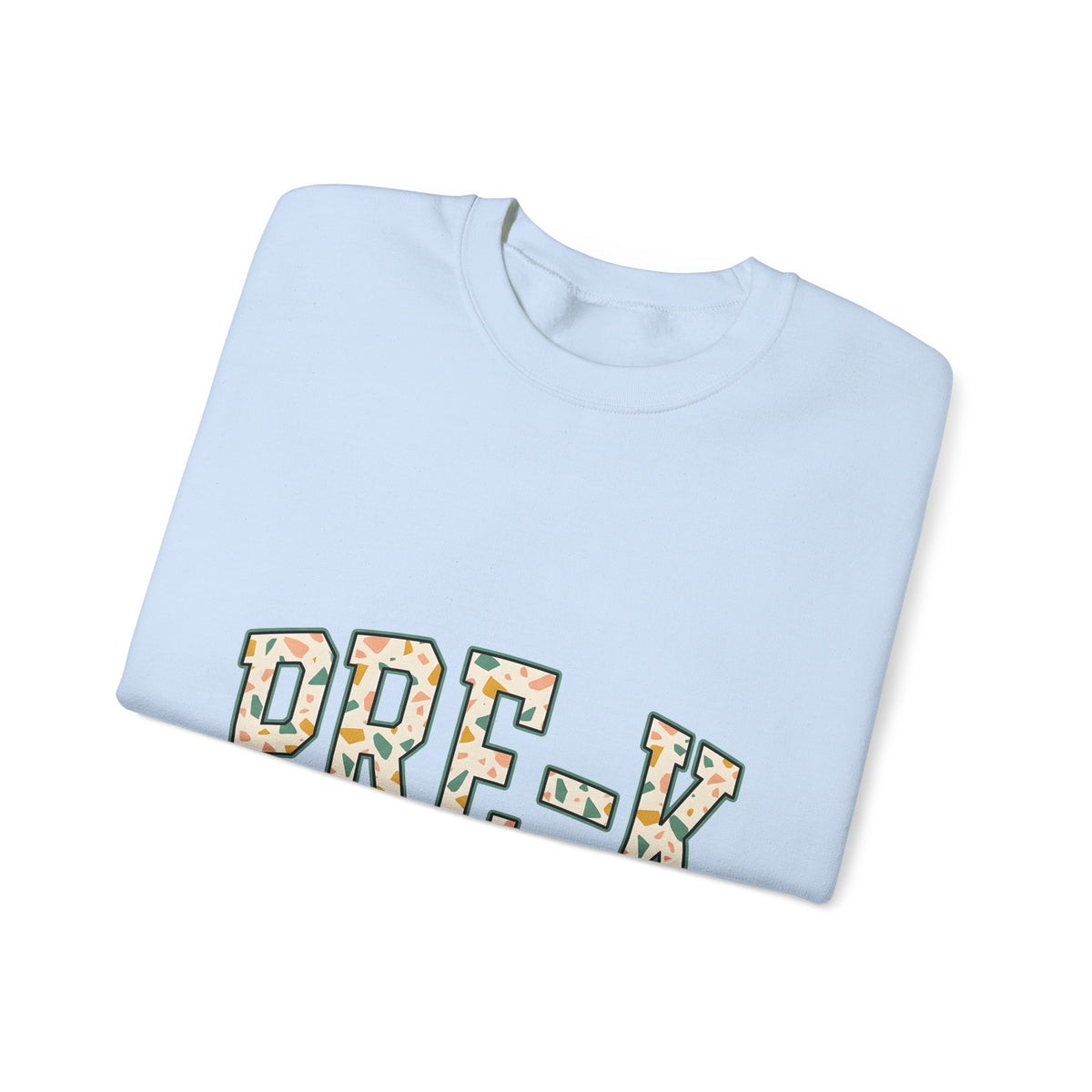 Terrazzo Letters Sweatshirt Teacher Nursery Gift Women Cute Sweatshirt Alphabet Sweatshirt Educator Enthusiast Kawaii Sweatshirt Classroom Graphic Old School