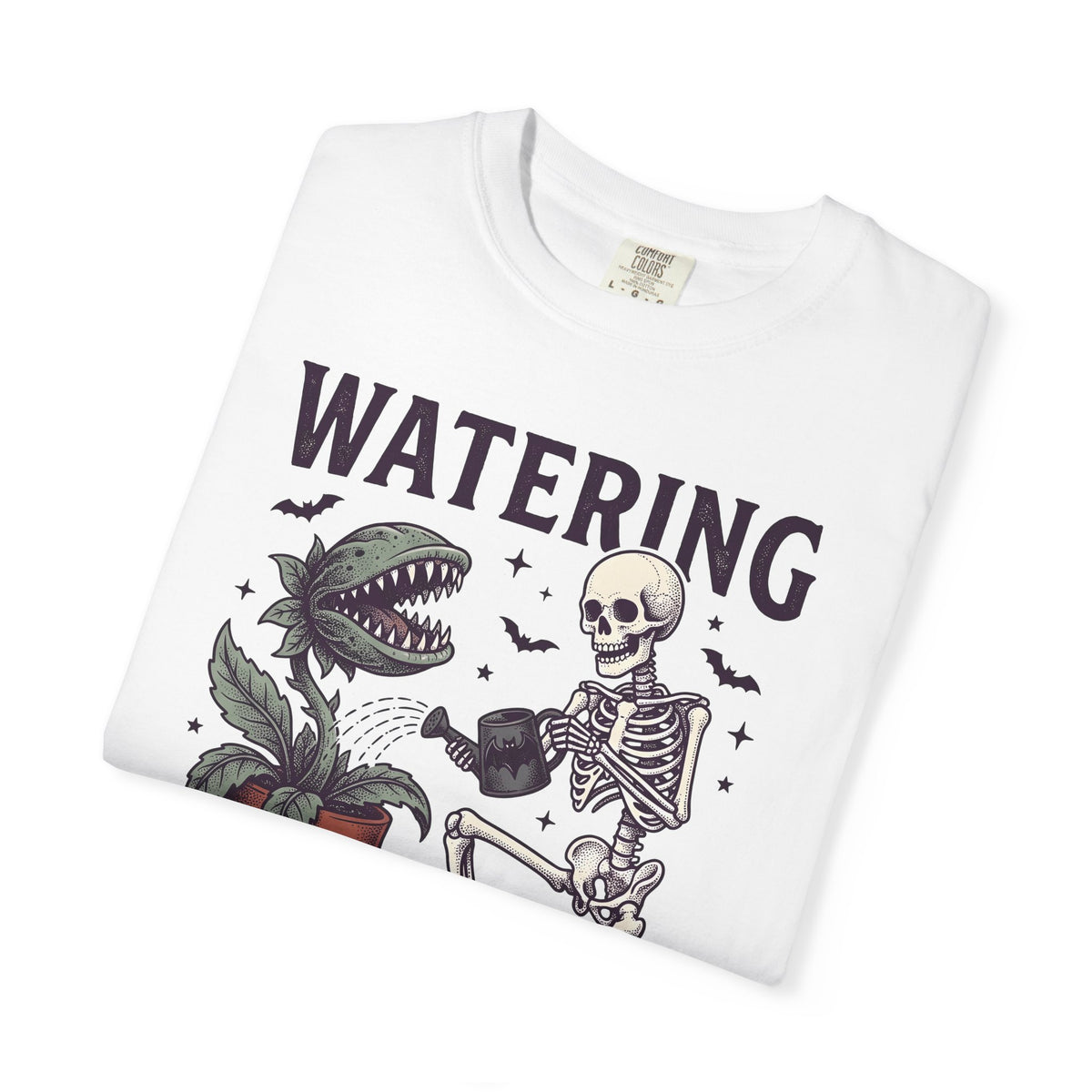 Skeleton Plant Halloween Spooky Gift Vintage Bone Plant T-Shirt