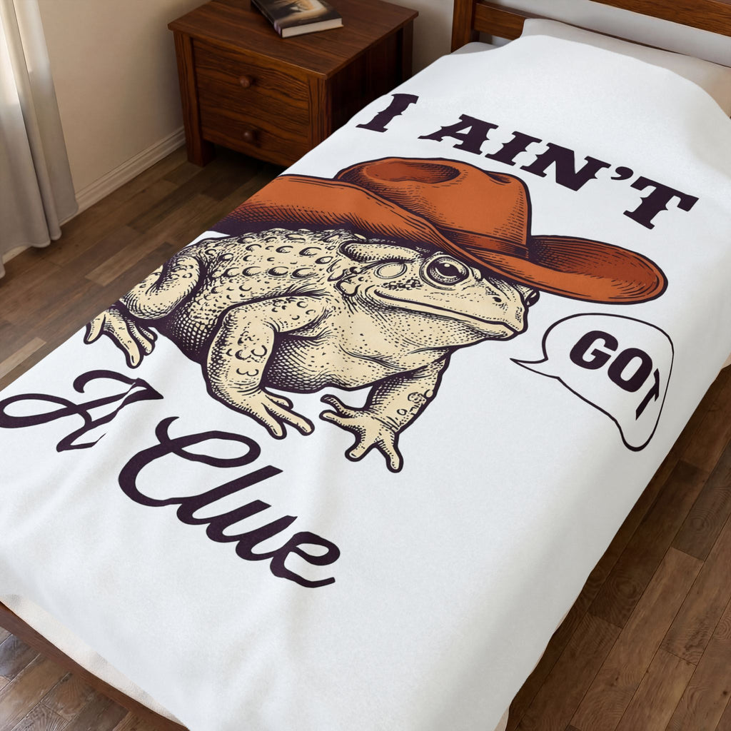Ranch Frog Funny Critter Gift Classic Toad Humor Fan Retro Animal Doodle Talk Bubble Blanket