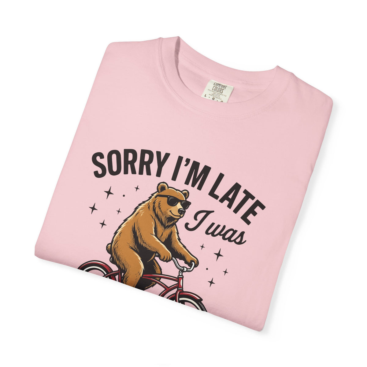 Bear Cycling T-Shirt Funny Creatures Gift Women Funny Cartoon T-Shirt Bear T-Shirt Humor Fan Cartoonish T-Shirt Animal Graphic Classic Cool Glasses