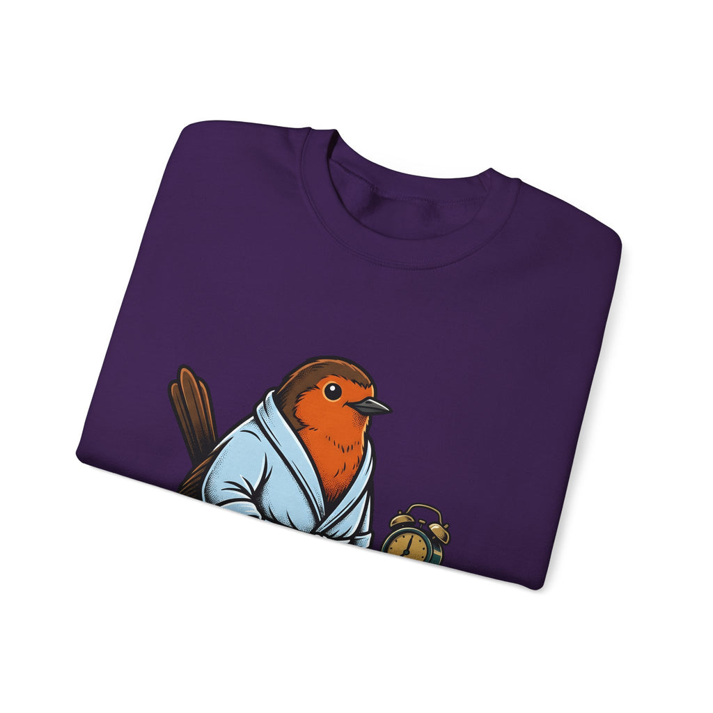 Avian Robe Sweatshirt Funny Creature Gift Women Animated Sweatshirt Bird Sweatshirt Humor Fan Cartoon Sweatshirt Beast Graphic Old School Alarm Sweatshirt