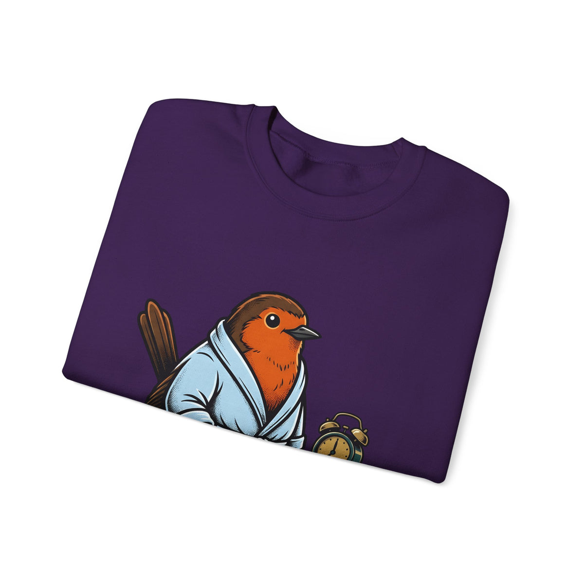 Avian Robe Sweatshirt Funny Creature Gift Women Animated Sweatshirt Bird Sweatshirt Humor Fan Cartoon Sweatshirt Beast Graphic Old School Alarm Sweatshirt