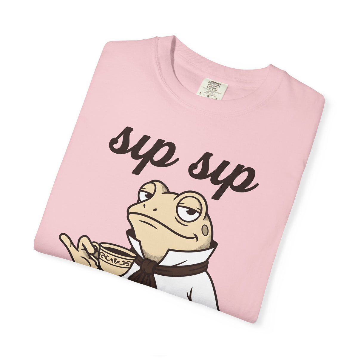 Frog Tea T-Shirt Funny Animal Gift Women Cartoon T-Shirt Tea T-Shirt Humor Fan Comic T-Shirt Creature Graphic Vintage Suit T-Shirt