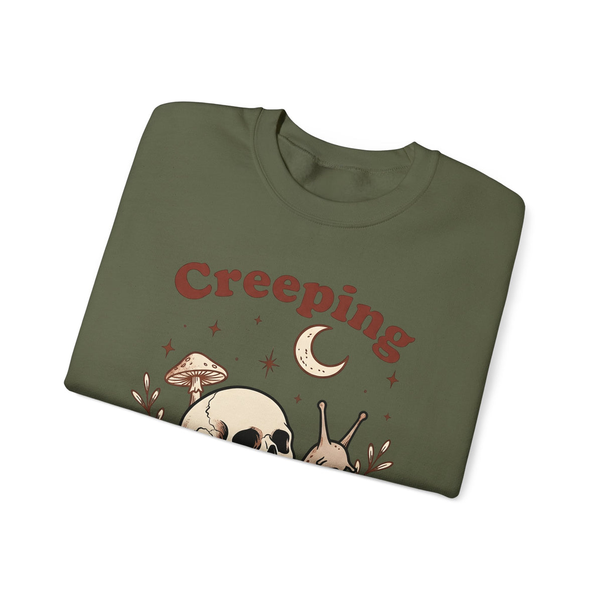 Skeleton Snail Sweatshirt Halloween Horror Gift Women Retro Sweatshirt Snail Sweatshirt Horror Fan Creepy Graphic Sweatshirt Sketch Toadstool Sweatshirt