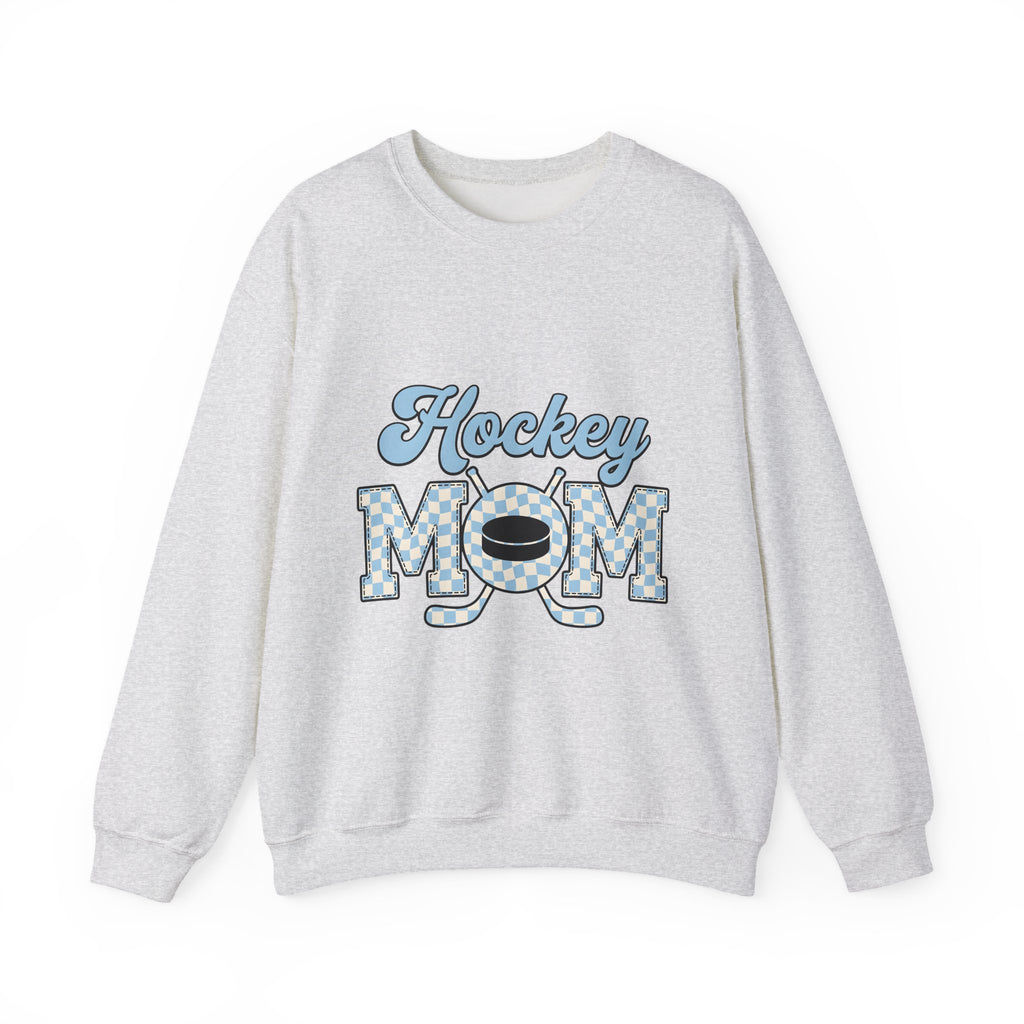 Hockey Puck Sweatshirt Hockey Mom Sports Gift Women Retro Sweatshirt Puck Sweatshirt Hockey Fan Vintage Sweatshirt Athletic Graphic Checkered Hockey Sticks