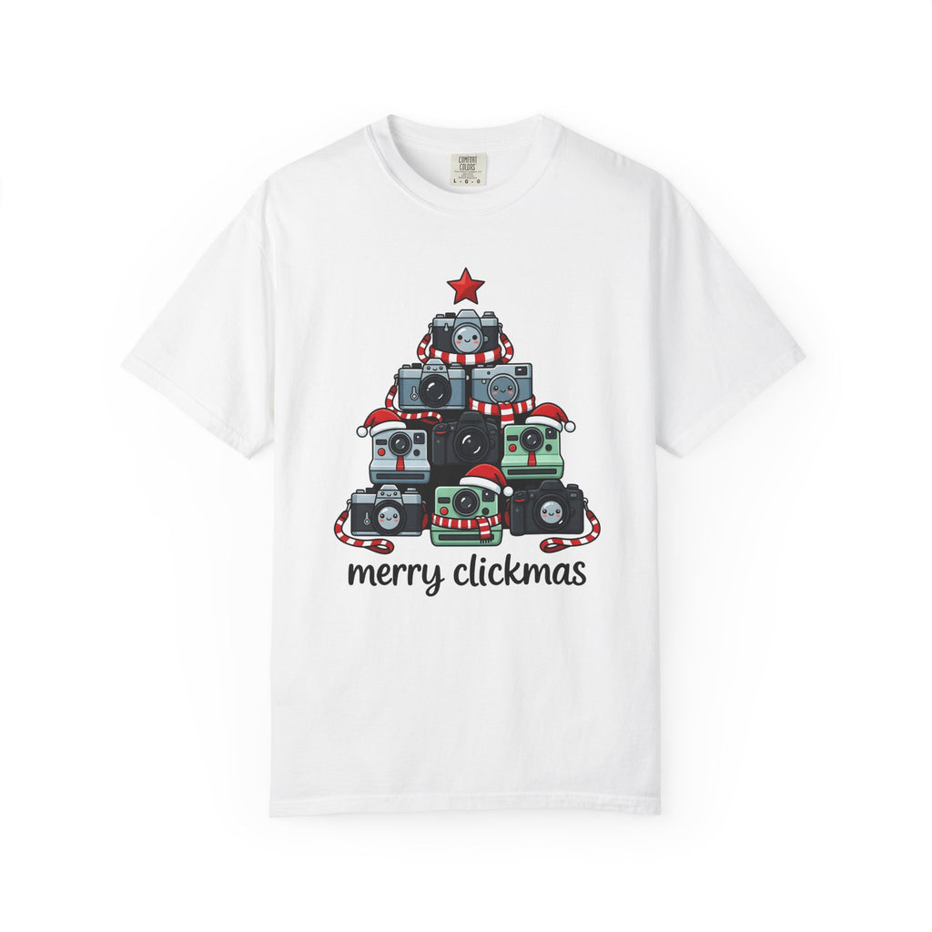 Camera Tree Christmas Photography Gift Kawaii Tree Camera Xmas Enthusiast Cute Photographic T-Shirt