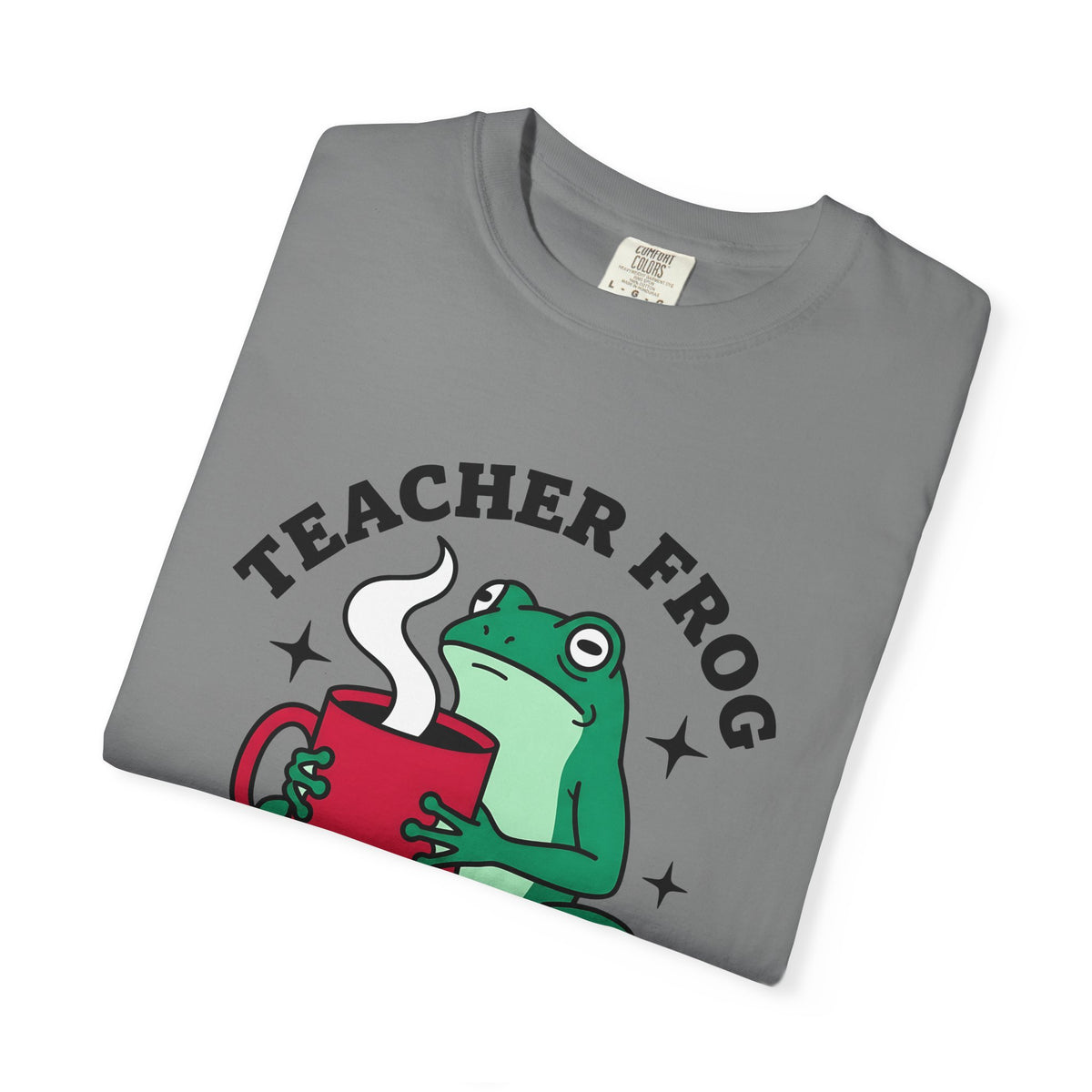 Frog Coffee Cup T-Shirt Teachers Latte Gift Women Kawaii T-Shirt Coffee T-Shirt T-Shirt Educator Enthusiast Coffee T-Shirt Cappuccino Graphic Classic